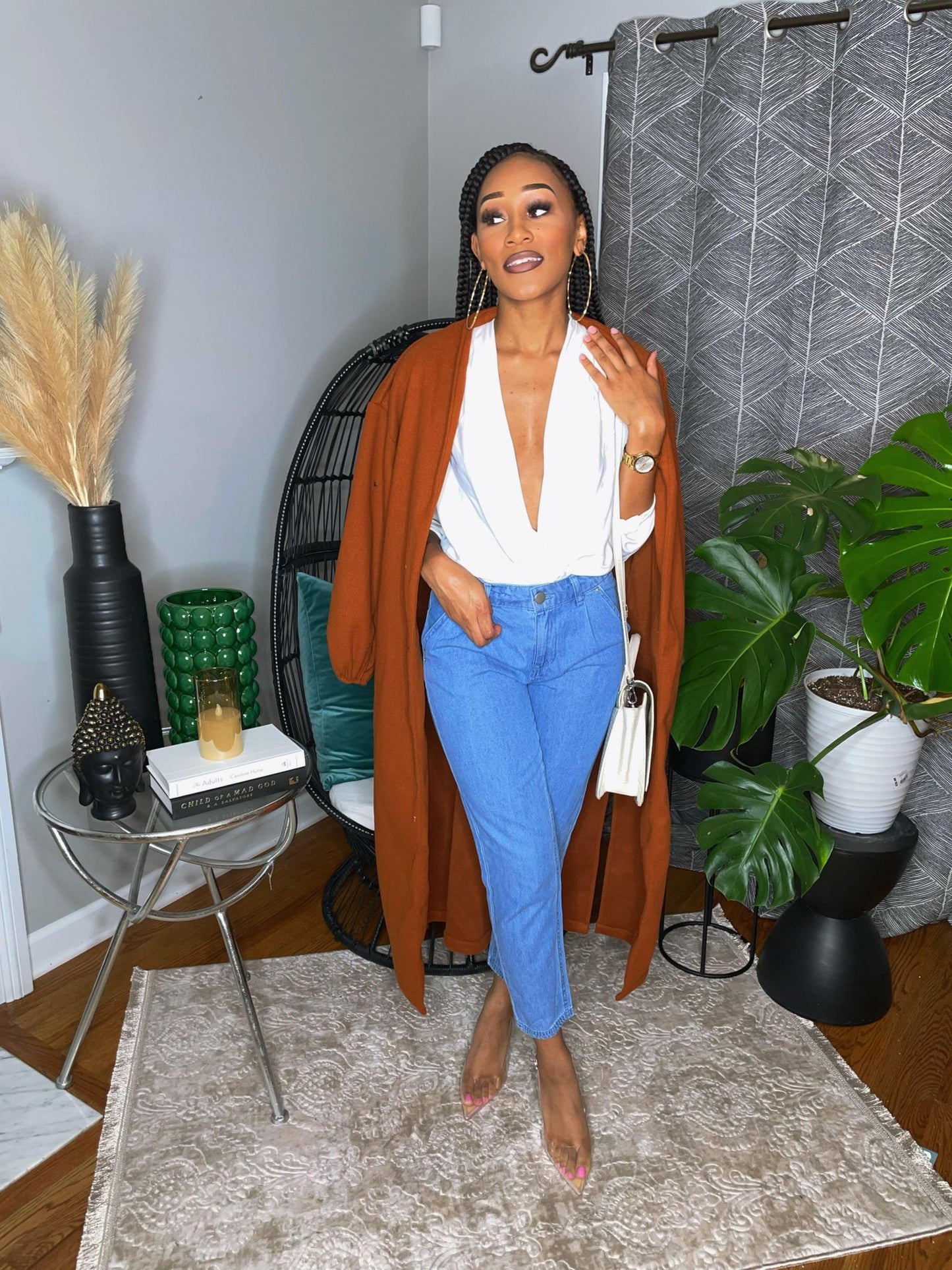 Rose Gold Patent Sling Back Heels