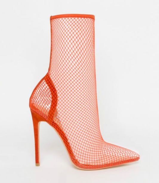 Red Mesh Me Baby Heels